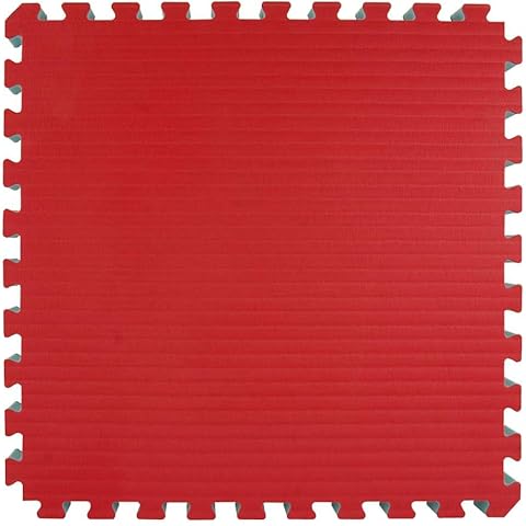 Greatmats Home MMA Foam Tile for Grappling, Jiu Jitsu, 2x2 Ft x 1.5 Inch, 10 Pack, Red/Blue Cover
