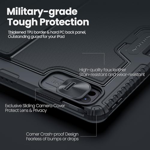 Image of Nillkin Rugged Detachable Keyboard Case with Trackpad for iPad Pro 13 inch