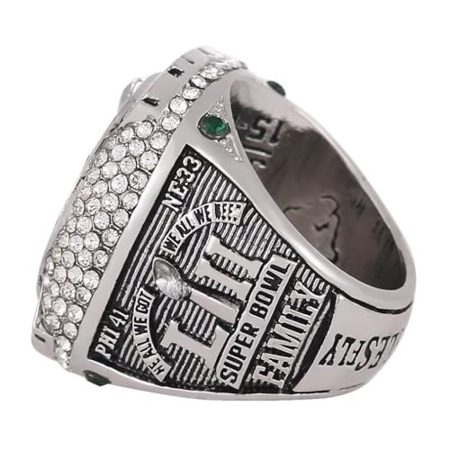 Rugby Championship Ring Football 2017 Honor Collection Edition Champion Ring with Wooden Display Box Fan Gift Victory Souvenir Gift For Man Father Friend Size 133