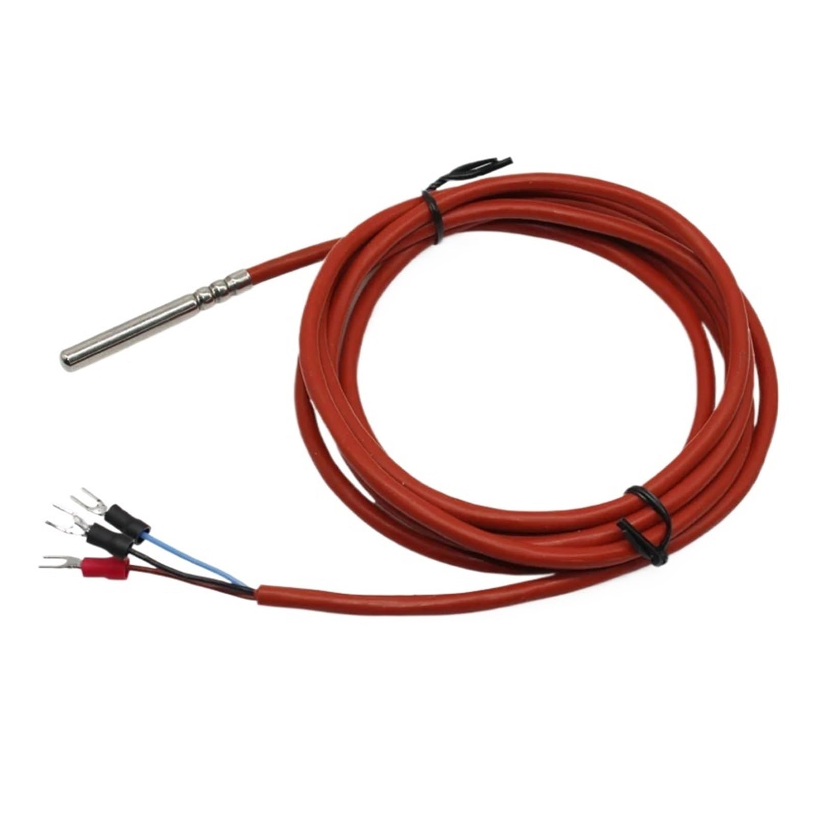Mtmxalbbr With 2M Cable 5Pcs A Class 6*60Mm 3 Wire Type Pt100 Thermocouple Waterproof Temperature Probe High Sensor With Silicon Cable(With 2M Cable)
