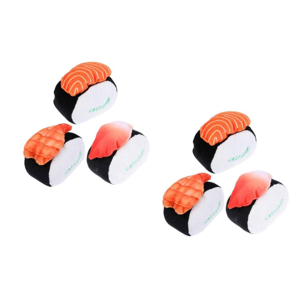 DOITOOL 6piezas Juguete De Gato De Catnip Sonido Sushi De Peluche para Masticar Interactivo para Mantener Tu Gato y Saludable