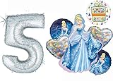 Mayflower Products Cinderella 5th birthday party supplies and princess balloon decorations