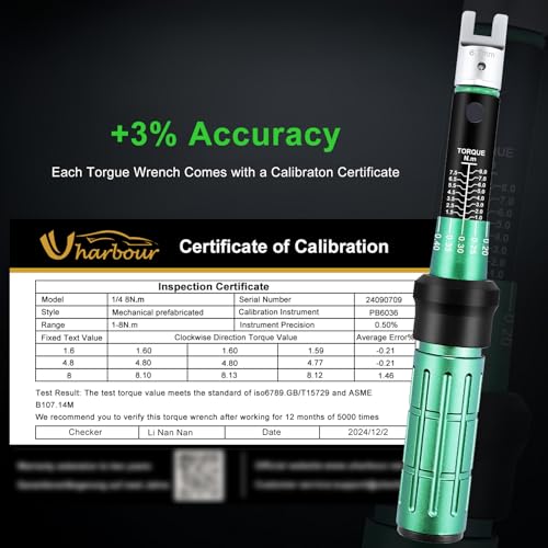 Spoke Torque Wrench, Motorcycle Spoke Wrench with 5.1-6.9mm Wrench Heads, Bike Torque Wrench, Spoke Torque Wrench for Dirt Bike Tool Kit