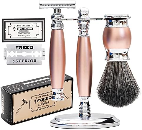 Amazon.com: FREED Luxury Shaving Set for Men - Double Edge Safety Razor ...