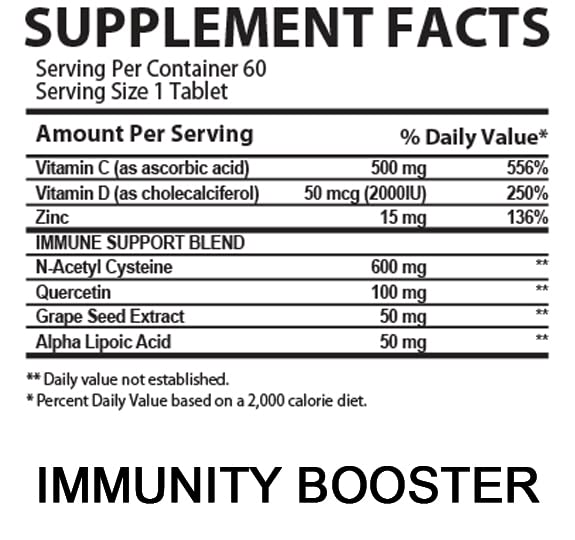 MuscleRulz Immunity Mix 60 Tablets Immunity Boosting Formula