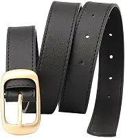 Cinto de couro feminino skinny elástico para vestidos jeans com fivela dourada elástico cinto de cintura fina acessórios modernos
