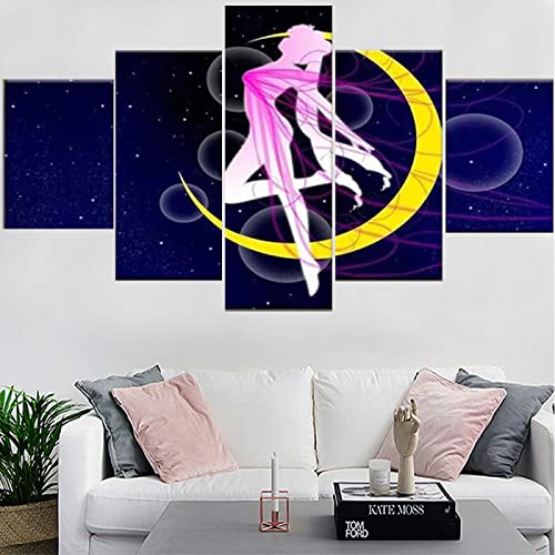 Lienzo de pared para sala de estar arte de pared lienzo para sala de estar 5 piezas arte de pared...