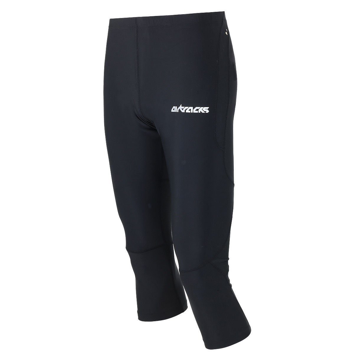 Airtracks Funktions Laufset Laufshirt/Kompressions - T-Shirt Kurzarm Pro Team + Laufhose 3/4 Lang Pro Air/Atmungsaktiv/Schnelltrocknend/Reflektor