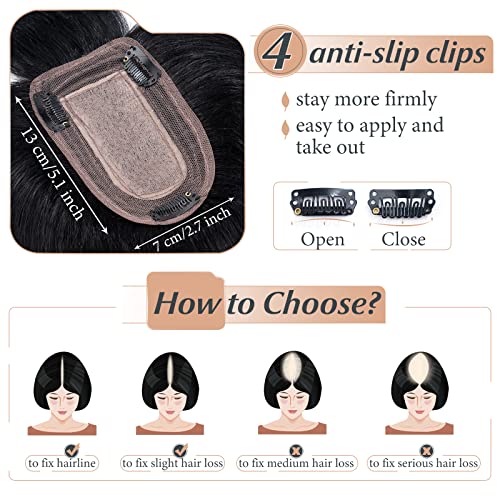 Mini Scalp Topper – Silk Base Human Hair Topper | Nish Hair