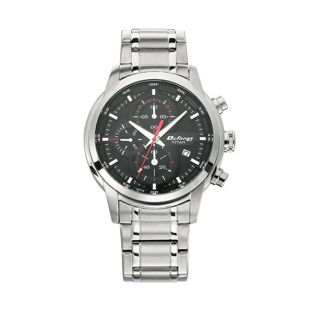 Titan Mens Analog Black Dial Silver Band Stainless Steel Watch (B07BBFYGF3) Amazon Price History, Amazon Price Tracker