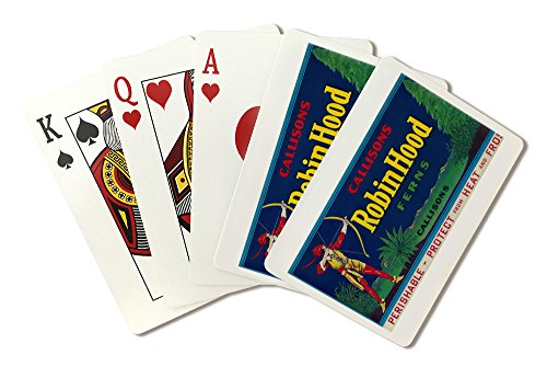Lantern Press Robin Hood Fern Naipes Póker 52 Cartas