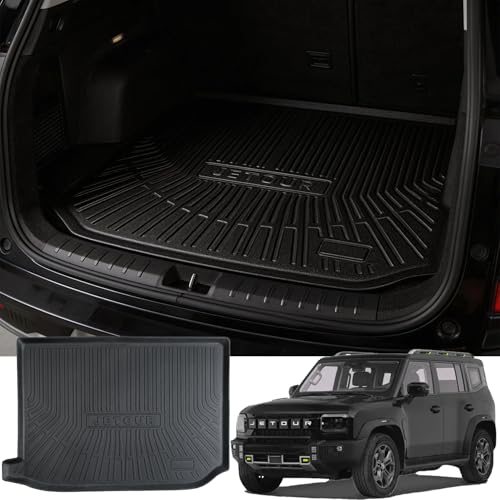 Delehehe Trunk Mat for Jetour T2 Traveler 2024 2025 Accessories Custom Fit Car Trunk Mat All Weather Cargo Mat for Jetour T2 Accessories 100% Protection TPE - Easy-to-Wash