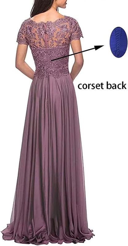 Mother of The Bride Dresses Lace Appliques Wedding Guest Dresses for Women Chiffon Long Formal Evening Gowns2