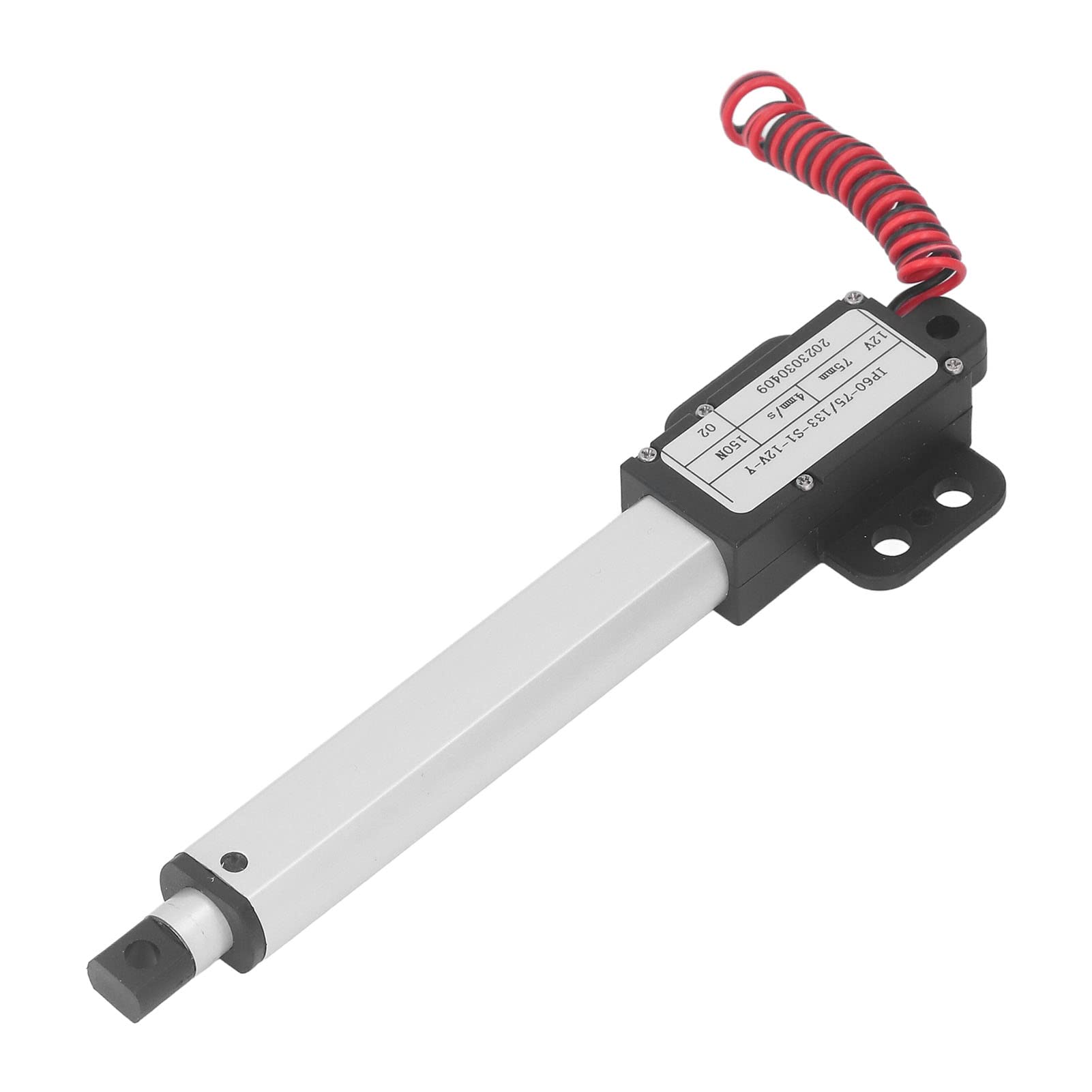 Attuatore Lineare Elettrico 150N, Corsa 12V 75mm, Mini Attuatore di Movimento Elettrico Multi Protezione, Mini Attuatore Lineare, per Divano Robotico Tavolo TV Armadietto