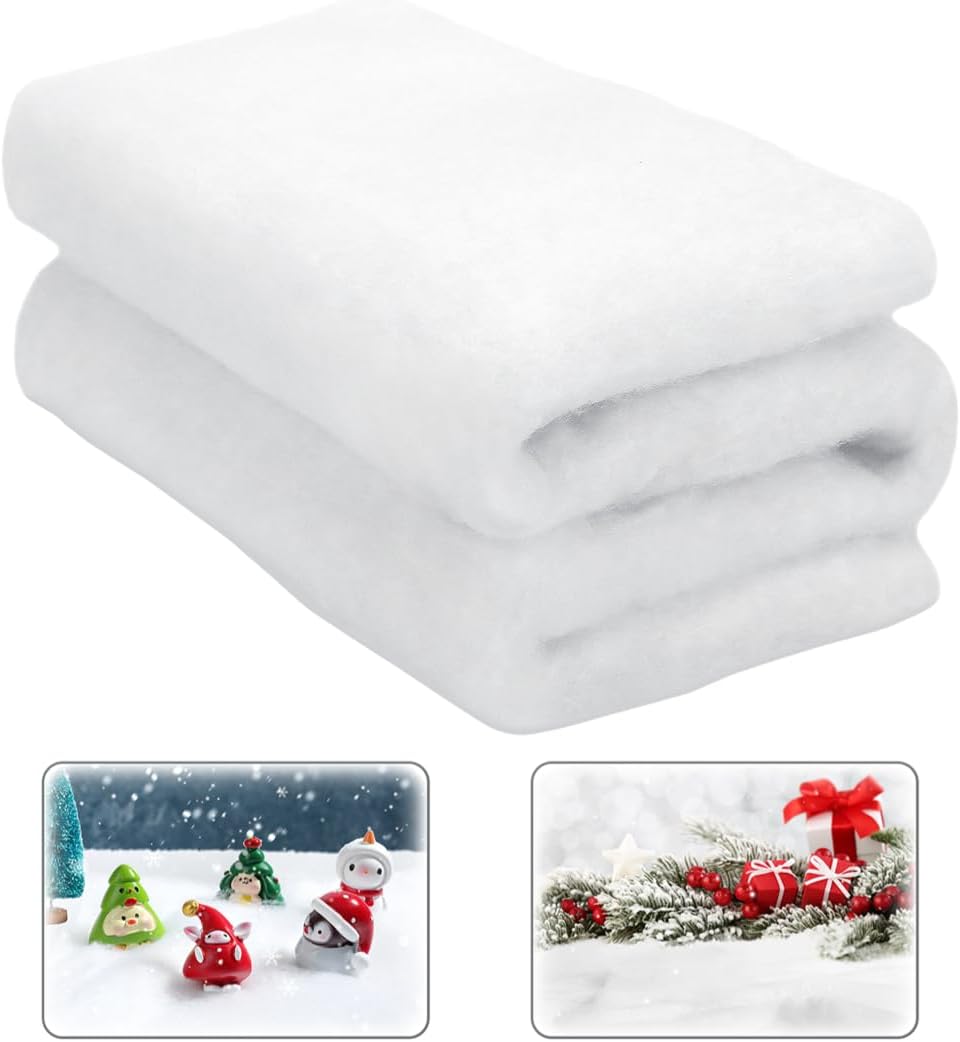 Fake Snow Carpet for Christmas Decorations, Artificial Snow Blanket Roll for Parties and Displays, Soft Snow for Photography, 59 X 31In