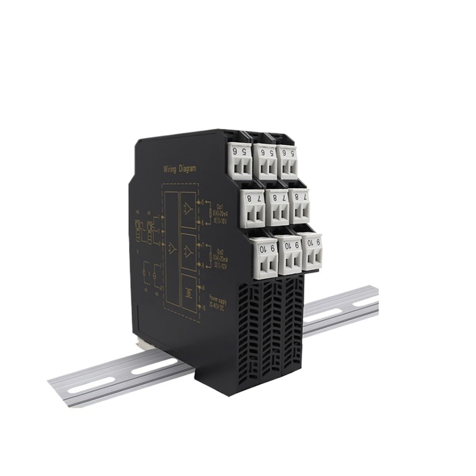 VDOQTLJT DC24V Multi-Input Multi-Output 0-10V 4-20mA 0-5V Isolation Sensors DC Analog Signal Isolator Current Voltage Transmitter(INPUT 0-5V-0-10V)