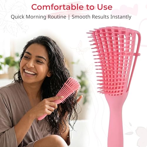 Image of TEMPERIA Detangler Hair Brush for Women & Men - Detangle Wide Tooth Comb for Curly /Wavy Hairs - Shampoo Detangling Curl Styling Hairbrush, Premium & Ergonomic Design (CB136)