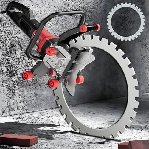 Sierra De Anillo Eléctrica para Hormigón De 9800 W, 3000 RPM, Corte De Hormigón Sin Ajuste, Profundidad De Corte De 11,8', Hoja De Sierra De 410 Mm Y Sistema De Supresión De Polvo con Alimentación