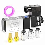 TAILONZ PNEUMATIC 1/4'NPT Solenoid Valve 4V210-08 12V/24V/110V/220V Single Coil Pilot-Operated Electric 2 Position 5 Way Connection Type Junction Box
