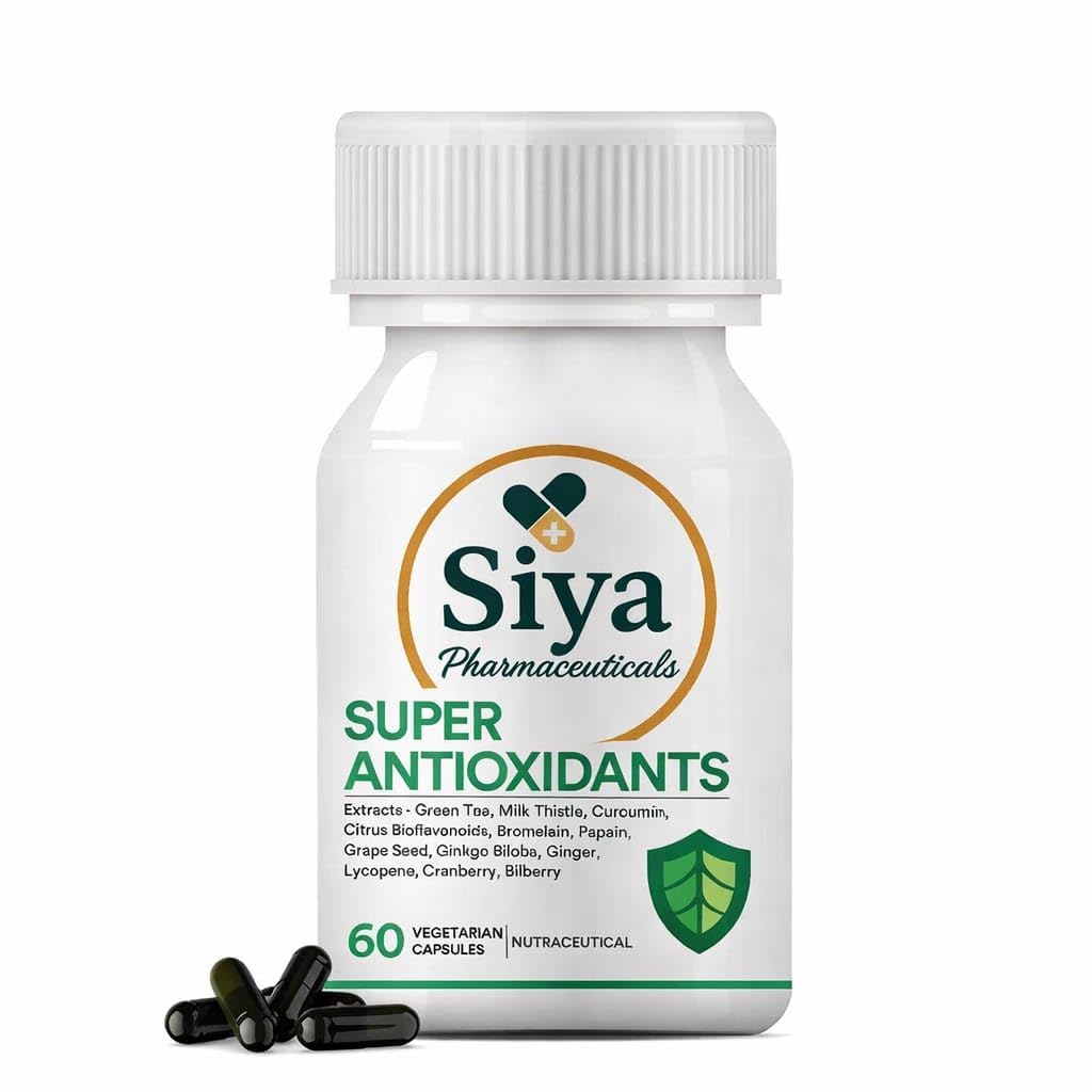 Super Antioxidant Supplement with Lycopene, Green Tea, Milk Thistle, Curcumin, Grape Seed, Ginkgo Biloba, Ginger, Cranberry, Alpha Lipoic Acid, Lutein & Zeaxanthin | 60 Vegetarian Capsules