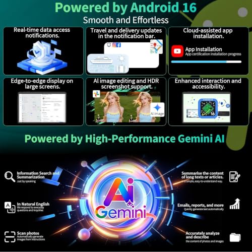 Image of Android Tablet with Keyboard - 10 inch Android 16 Tablet with 26GB+256GB+2TB Expand, Electronic Tablet with 8-Core, Gemini AI, 5G WiFi, 8000mAh, GPS, GMS, Tablet PC with Case /Mouse /Stylus(Green Case)