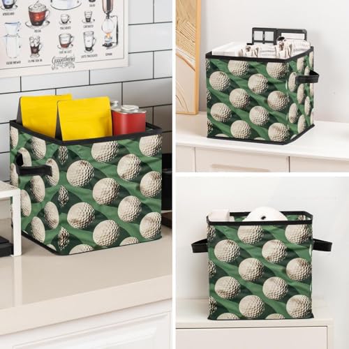 Panier de rangement de golf pliable et robuste avec double poignées - 8
