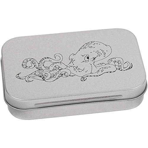 95mm 'Angry Octopus' Metal Hinged Tin/Storage Box (TT00038340)
