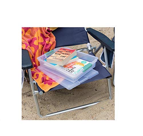 STERILITE Large Clip Box, Clear with Blue Aquarium Latches, 2 Pack - Image 4