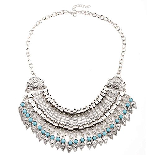 LORSOUL Collar de la Moneda turca Festival Gitano de Boho del Collar de la declaración del Babero Gargantilla