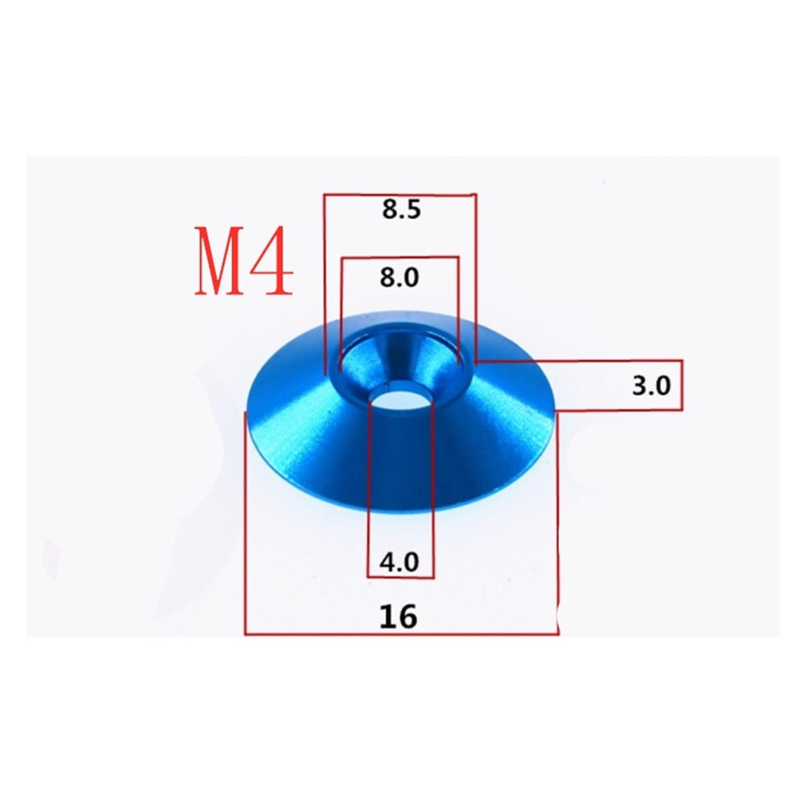Rondelles Plates Fraisées En Acier Inoxydable 304 - Lot De 100 Pièces - Pour Vis à Tête Fraisée