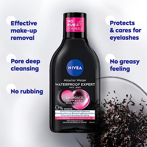 NIVEA MicellAIR Professional Micellar Water Make-Up Remover (400ml), Eye Make Up Remover, Skin Cleanser, Professionally Tested, NIVEA Micellar Water - Image 3