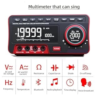 Multimetro, Multimetro da banco digitale professionale con 19999 conteggi, tester for transistor, voltmetro con portata automatica, calibratore multifunzione