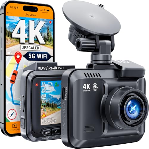 Rove R2-4K PRO Dash Cam, 4K Upscaled Dash Camera for Cars, 5GHz...