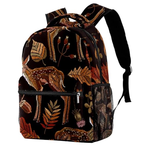 Sac de voyage décontracté à broderie élan pour les sorties des filles et ados