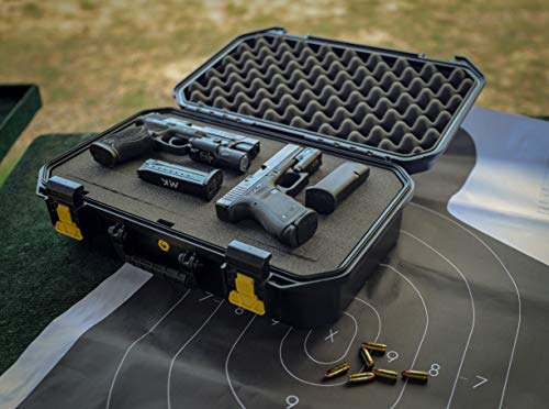 Plano All-Weather Four Pistol Case Watertight & Dust-Proof Gun Case for Two Pistols; High Density Pluck Foam, Black; Continuous Dri-Loc Seal - image 4