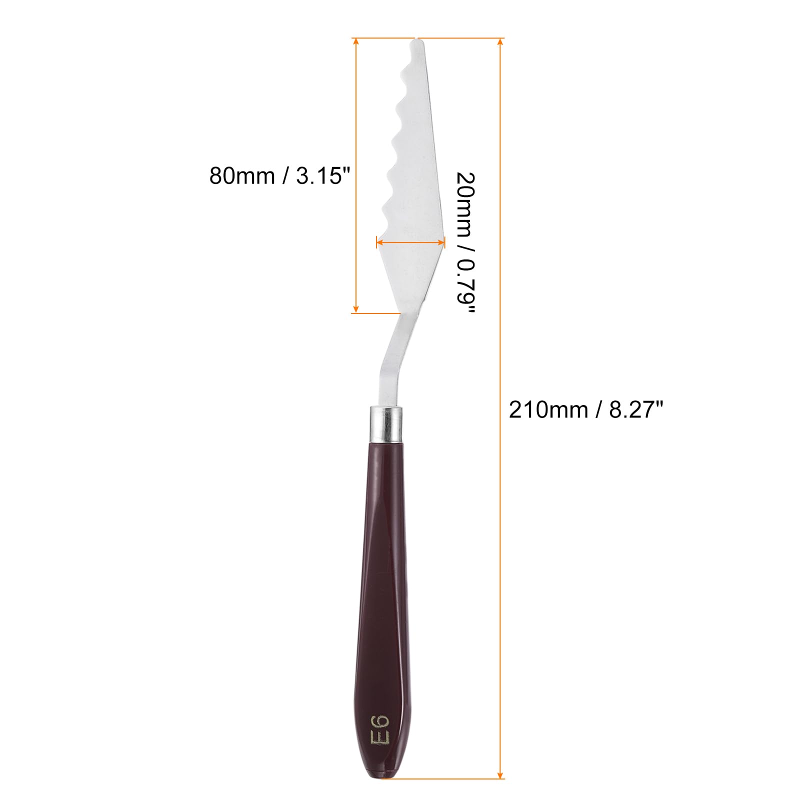 HARFINGTON 2pcs E6 Painting Palette Knife Stainless Steel Art Spatula Painting Pallet Knives Scrapers Tools with Plastic Handle for Acrylic Oil Canvas Mixing Spreading