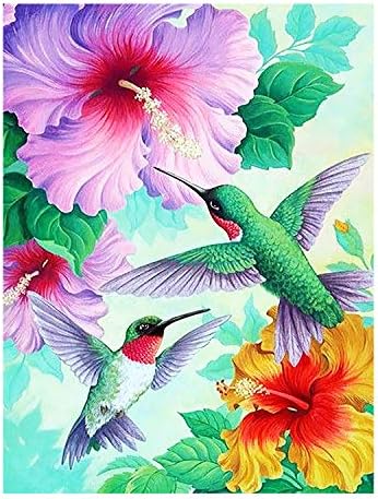 Spring Hummingbirds Hibiscus Flowers Summer Welcome Double Sided Garden Yard Flag 12" x 18", Hello Spring Summer Birds Tropical Flowers Lily Floral Decorative Garden Flag Banner for Outdoor Home