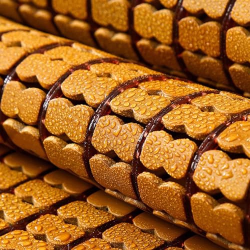 Bambusowa podkładka chłodząca na materac, oddychająca, węgiel drzewny, składana konstrukcja dla wygodnej podwójnej poduszki do gry i krzesła mahjong, 60 x 240 cm, idealna dla osób śpiących na gorąco
