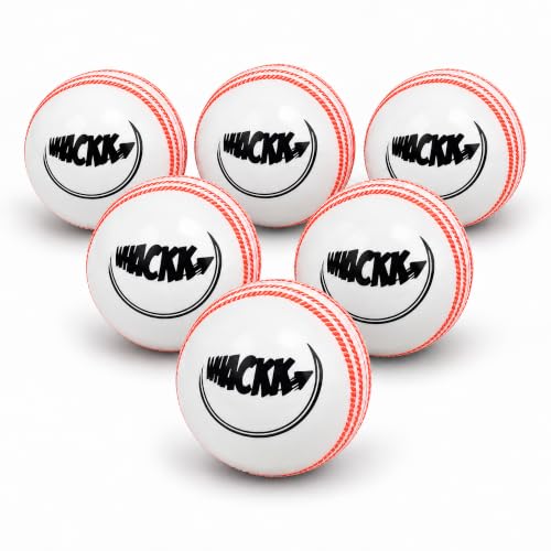 Image of WHACKK I10 T-20 Wind Ball 72MM 120GMS White Premium Color 6 | Synthetic Practice Cricket Balls | Swing Balls for Match, Training, Indoor, Outdoor & Street Cricket