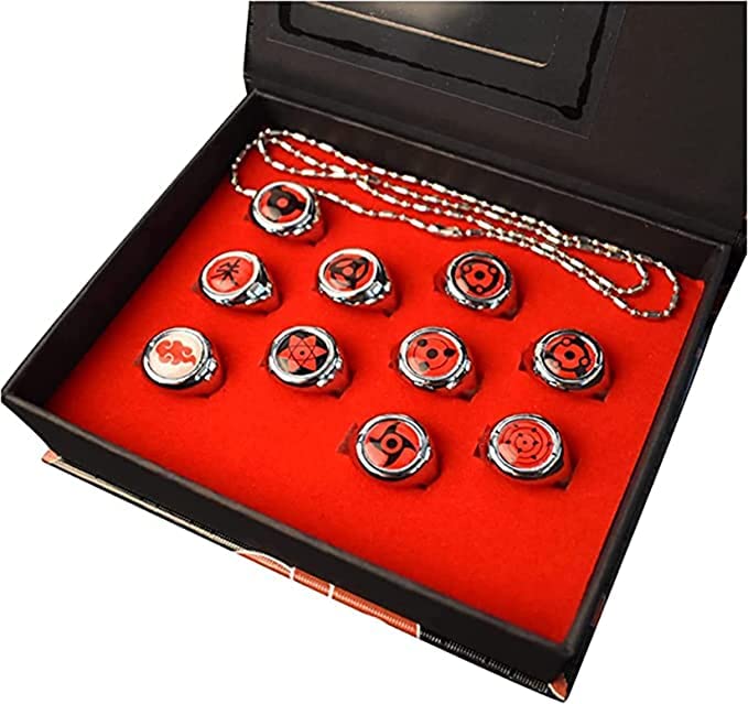 SISTER 11 Pcs Adjustable Anime Rings for Men, Cosplay Ring Set with Necklace for Kids and Ninja Fans (Red) (B0BY4KC6MX) Amazon Price History, Amazon Price Tracker
