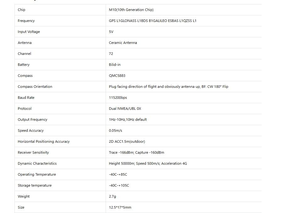 Najnowszy dla Foxeer M10Q 120/180/250 GPS 5883 kompas podwójny protokół NMEA/U BL0X dla dronów wyścigowych FPV daleki zasięg(M10Q 250)