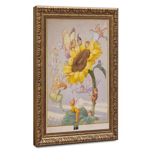 Impression toile Fées de tournesol douceur et poésie pour bureau
