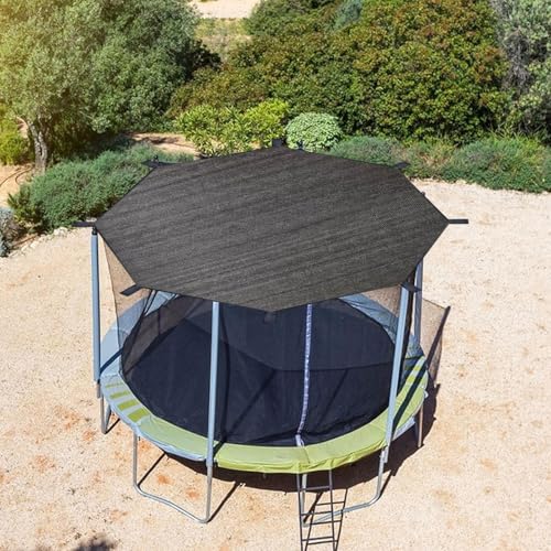 QSTDGVPW Trampoline Shade Cover Only Outdoor Multifunctional Polyester Practical Sun Protection Cover for 8 Poles Round Trampoline, 14 ft