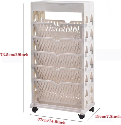 Miniatura 3 de Revistero carritos de libros con ruedas, unidad de estante de pie de 5 niveles, carrito de archivo rodante multiusos, carrito móvil con ruedas de