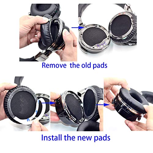 V-MOTA Ear Pads Compatible with COWIN E7 / E7 Pro Active Noise Cancelling Headphone, Replacement Cushions Repair Parts (Black) - Image 2