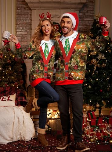 Arvilhill Men's Ugly Christmas Funny Graphic Long Sleeve Unisex Sweatshirt (S-3XL) - Image 3