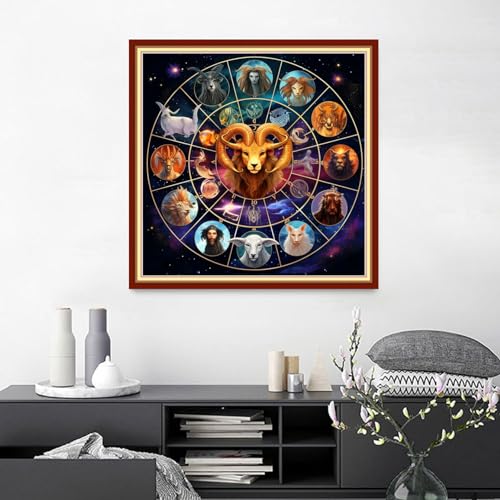 Image of Joyhoor Cross Stitch Kits for Beginners Stamped Cross-Stitch Supplies Needlework preprint Embroidery Kits for Adults DIY Needlepoint Kits Embroidery Patterns 11CT-Magic Animals 18.x18 inch