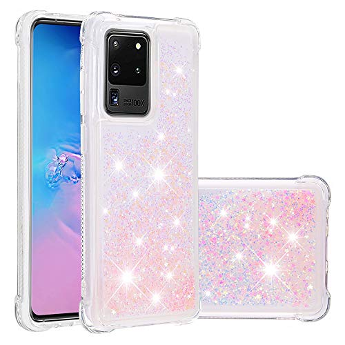 Transparent Liquid Case für Galaxy A03S 166, Gel Silicone Phone Case Glitter Floating Liquid Cover Ultra Slim Bumper Case Sparkly Back Case Resistant Hard Compatible with Samsung Galaxy A03S 166