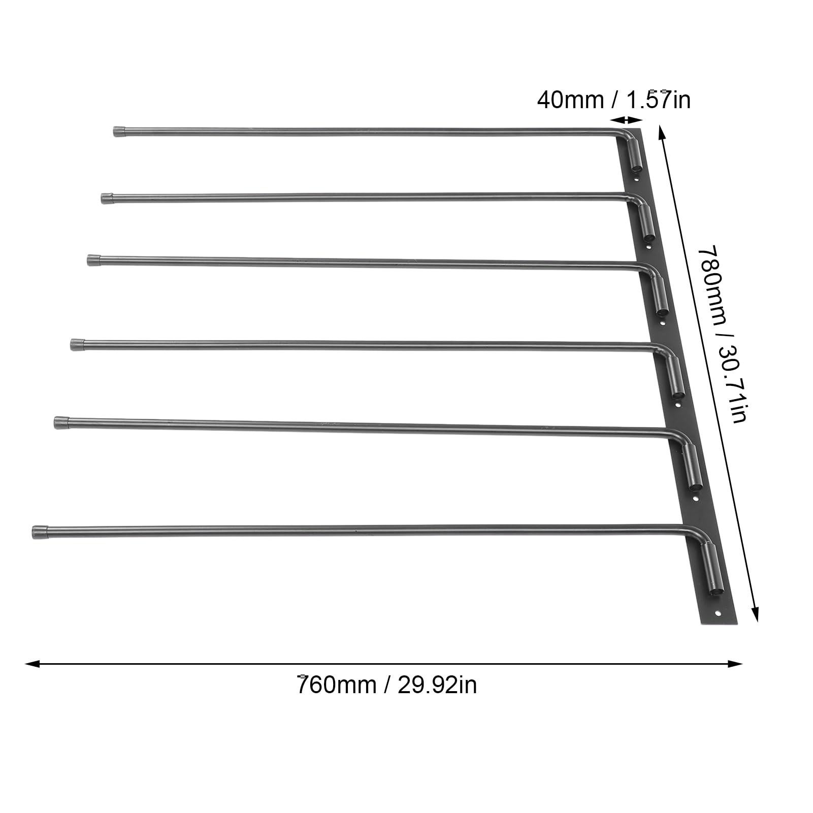 Soporte para Manta de Silla de Montar de Hierro, Soporte para Manta de Caballo Resistente, Soporte de Pared Abatible de 180 Grados, 6 Ganchos, Soporte para Almohadilla para