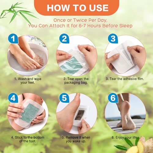 30 PCS Foot Pads 2-in-1 Natural Foot Patch, Ginger Premium for Message Deep Cleansing Foot Paches for Stress Relief, Better Rest, Foot Care Patch Clean Foot Pads - Image 6